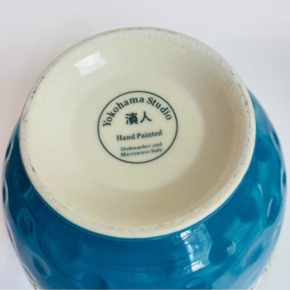 Set Of 3 Yokahama Studio Hand-painted Textured Glaze Bowls 6”